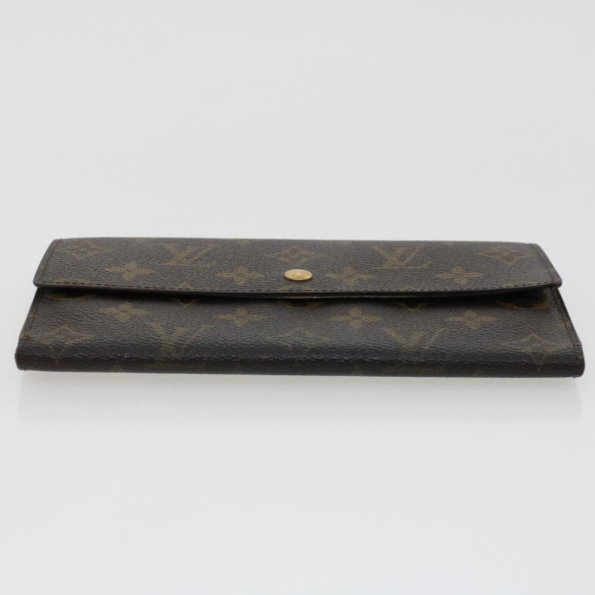 LOUIS VUITTON Monogram Portefeuille International Long Wallet M61217 Auth 42768