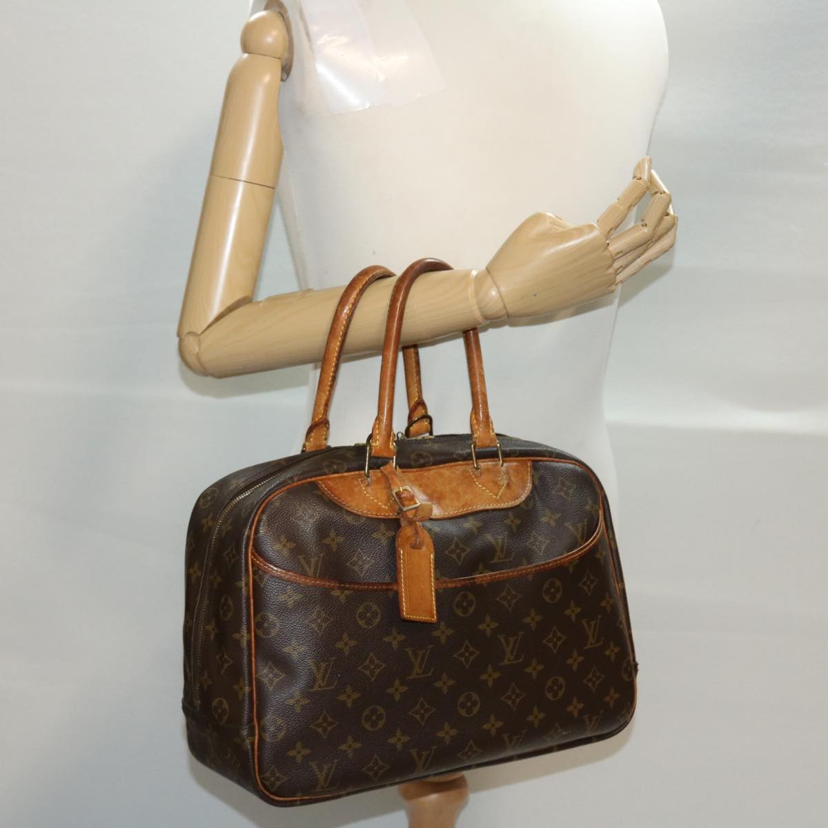 LOUIS VUITTON Monogram Deauville Hand Bag M47270 LV Auth 42781