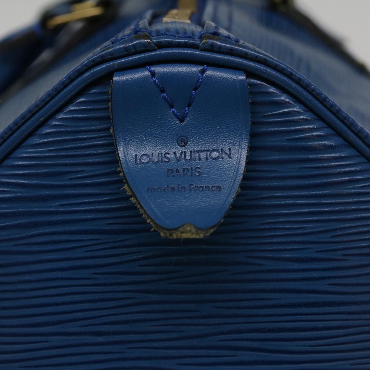 LOUIS VUITTON Epi Speedy 35 Hand Bag Blue M42995 LV Auth 42797