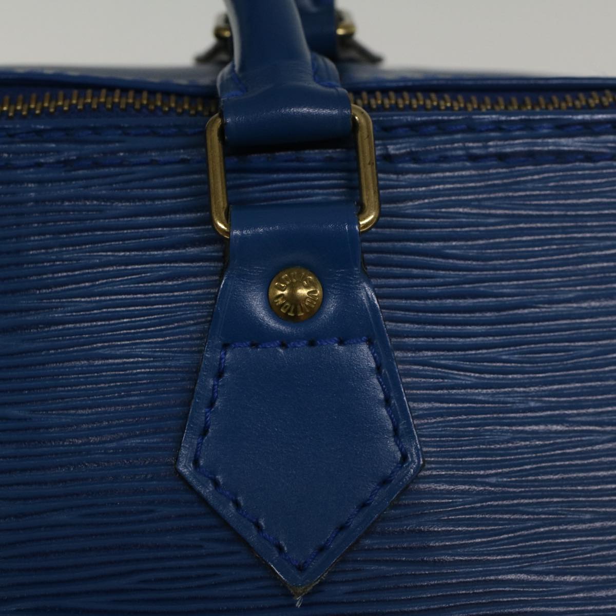 LOUIS VUITTON Epi Speedy 35 Hand Bag Blue M42995 LV Auth 42797