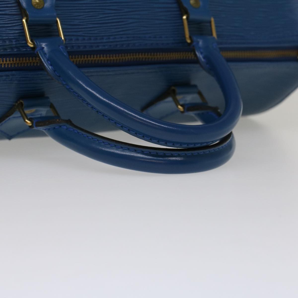 LOUIS VUITTON Epi Speedy 35 Hand Bag Blue M42995 LV Auth 42797