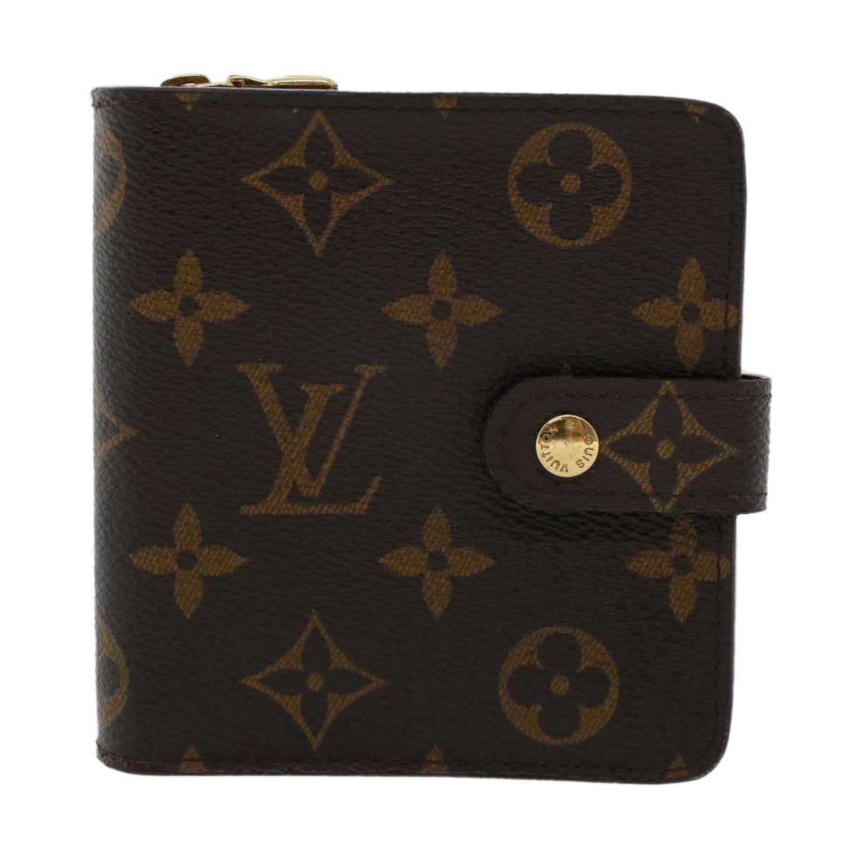 LOUIS VUITTON Monogram Compact Zip Wallet M61667 LV Auth 42798