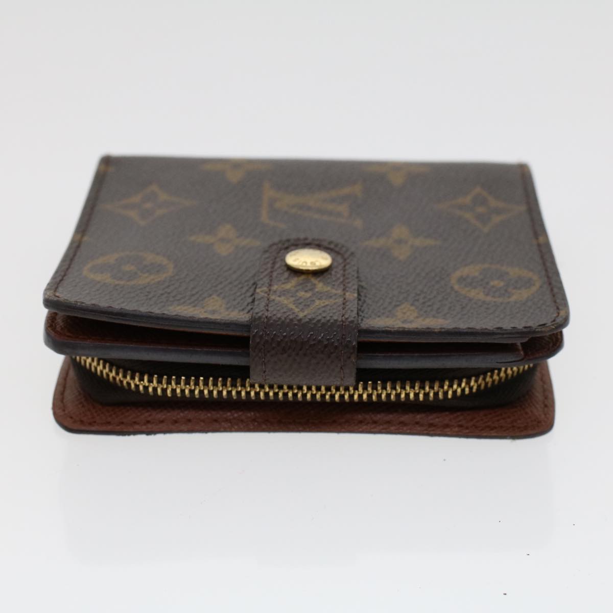 LOUIS VUITTON Monogram Compact Zip Wallet M61667 LV Auth 42798