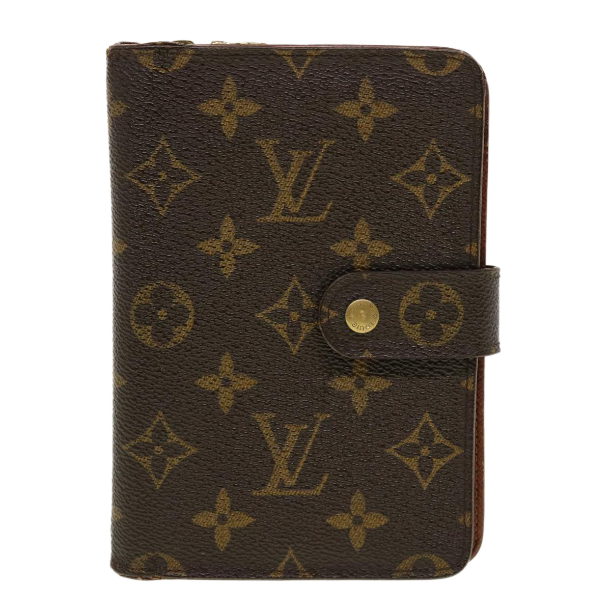 LOUIS VUITTON Monogram Porte Papier Zip Wallet M61207 LV Auth 42813