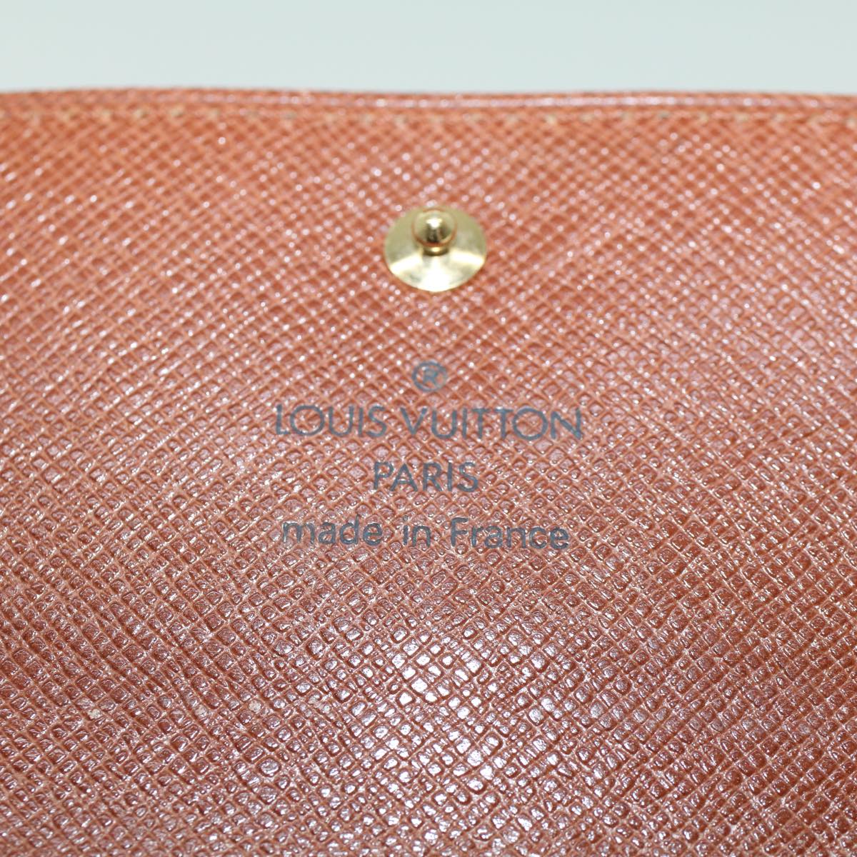 LOUIS VUITTON Monogram Portefeuille Elise Wallet M61654 LV Auth 42815