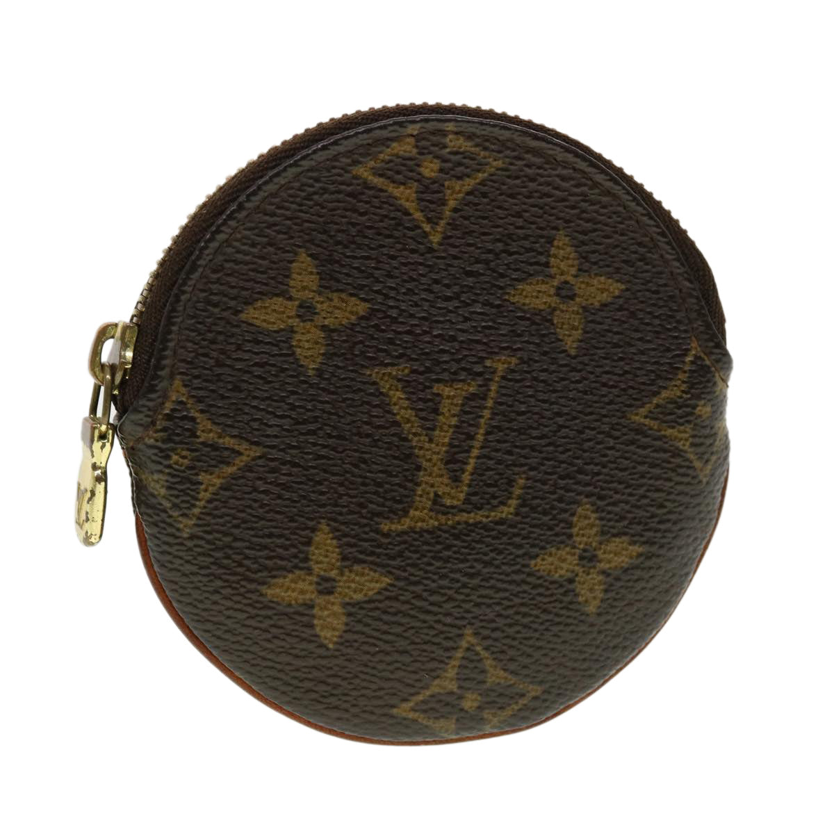 LOUIS VUITTON Monogram Porte Monnaie Round Coin Purse M61926 LV Auth 42845