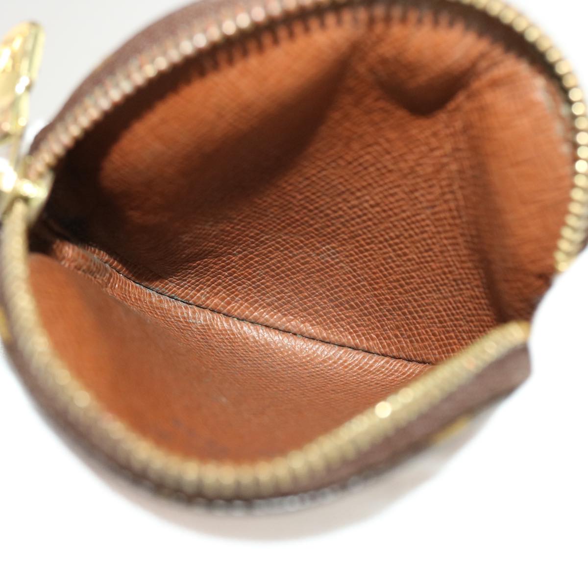 LOUIS VUITTON Monogram Porte Monnaie Round Coin Purse M61926 LV Auth 42845