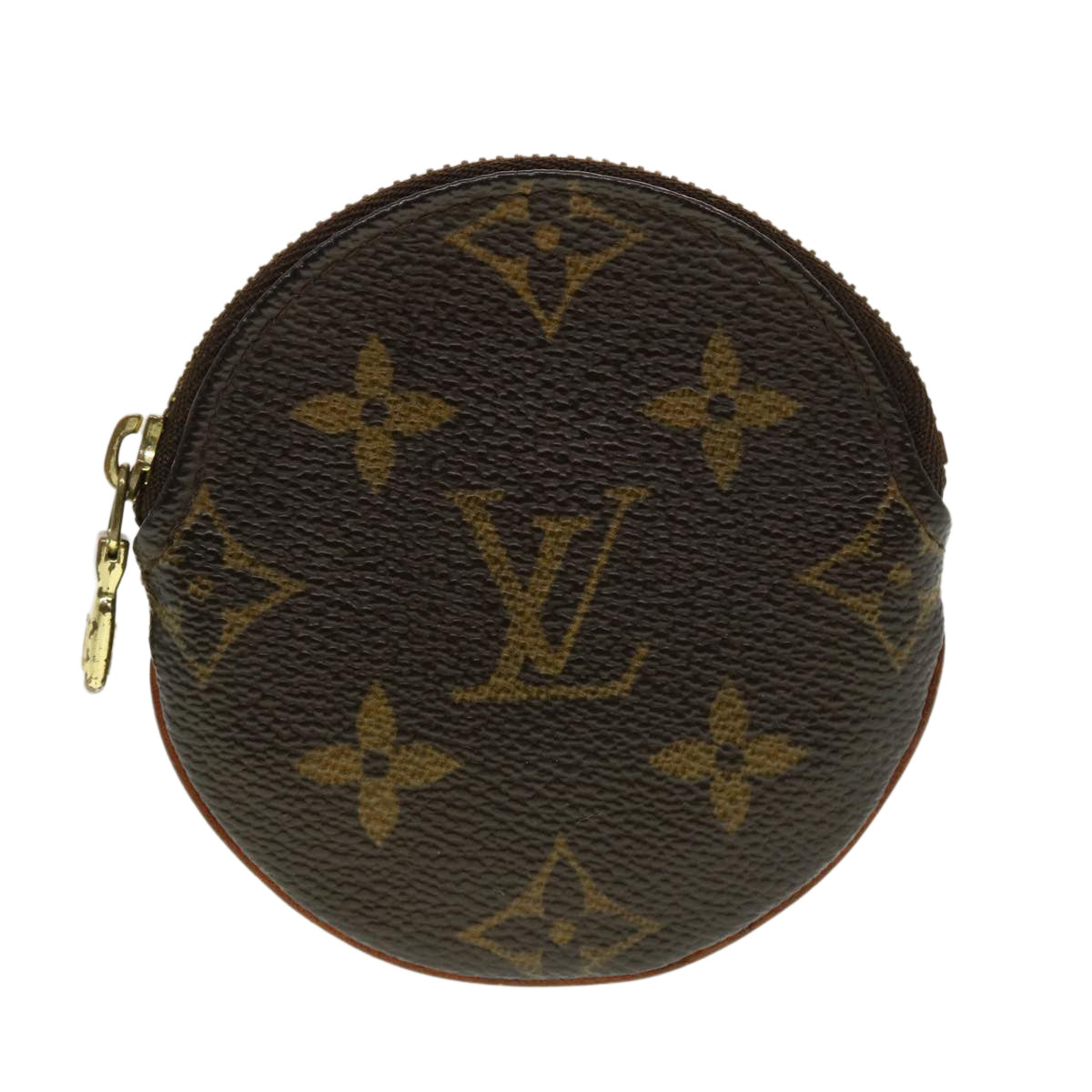 LOUIS VUITTON Monogram Porte Monnaie Round Coin Purse M61926 LV Auth 42845