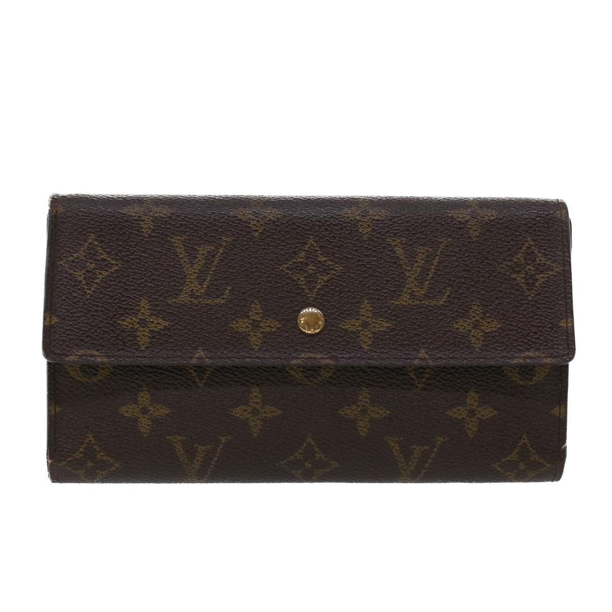 LOUIS VUITTON Monogram Portefeuille International Long Wallet M61217 Auth 42846