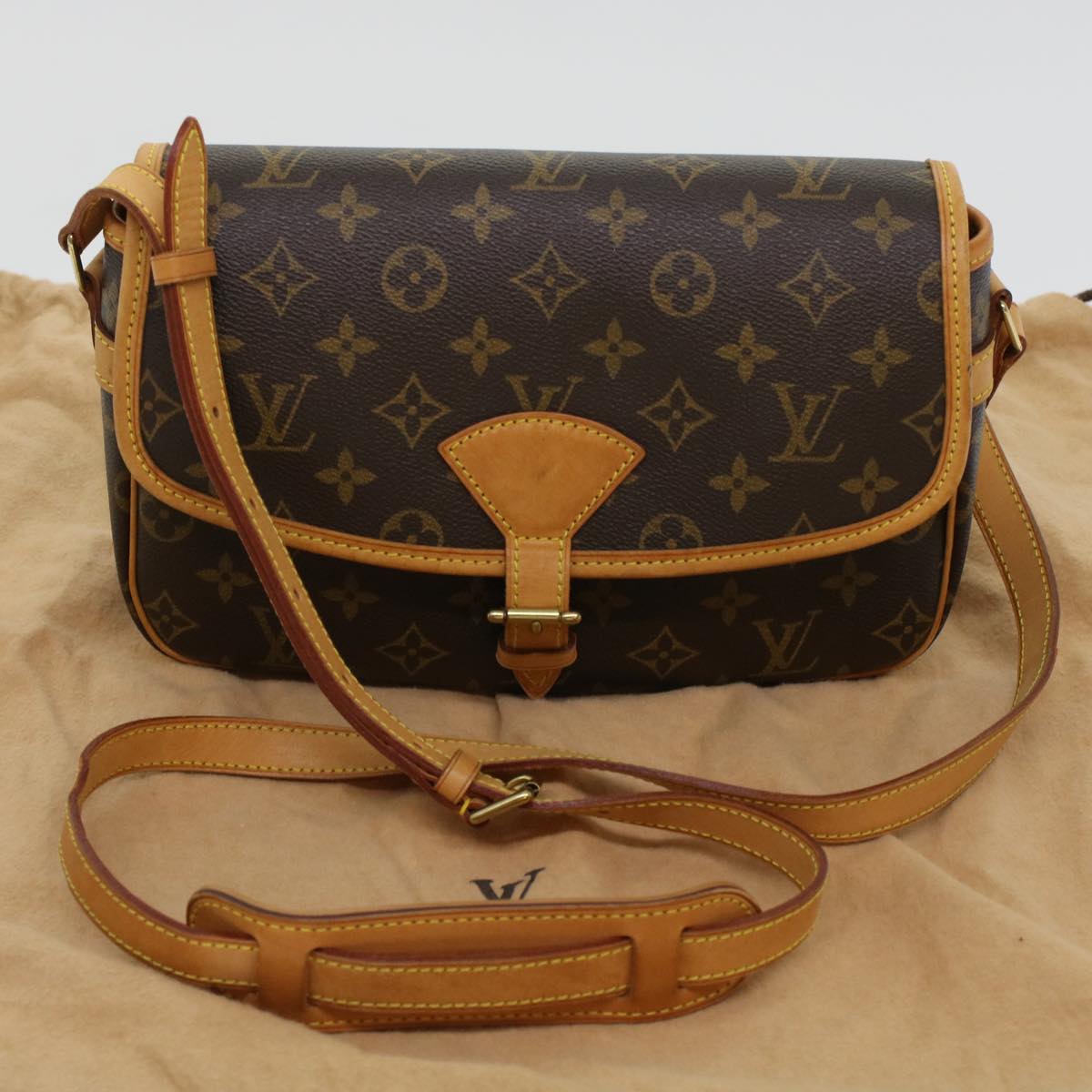 LOUIS VUITTON Monogram Sologne Shoulder Bag M42250 LV Auth 42899