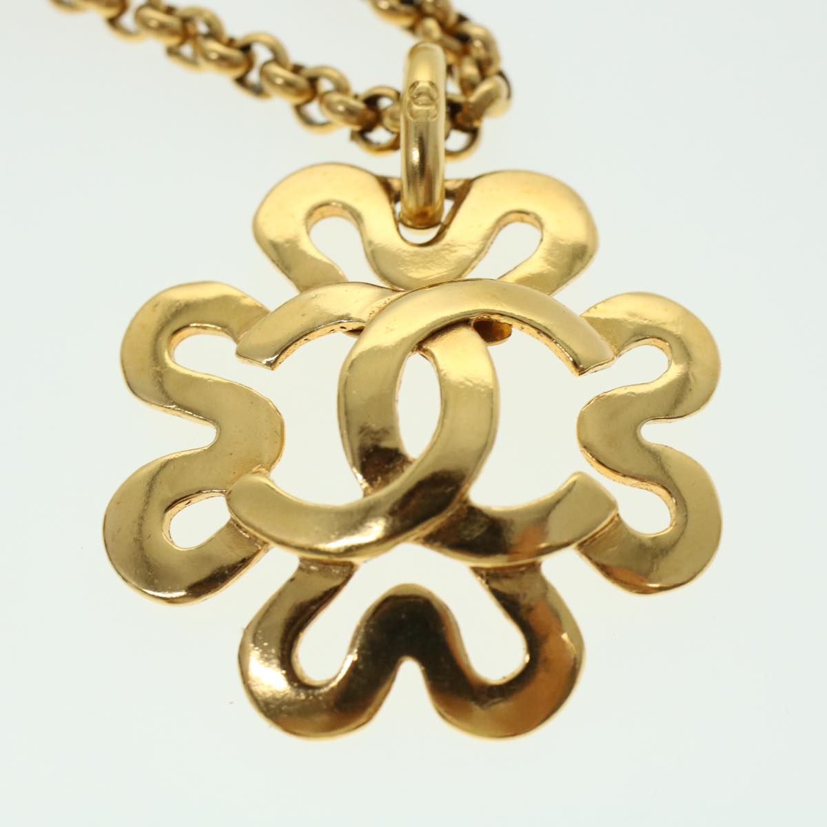 CHANEL Necklace Gold CC Auth 42903 - 0