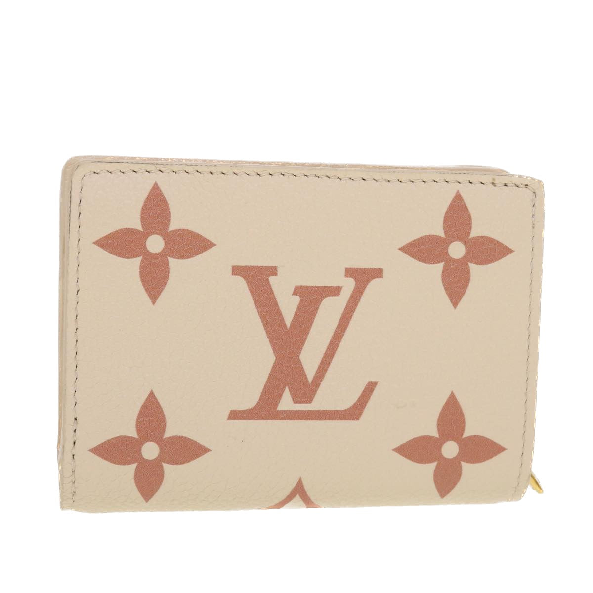 LOUIS VUITTON Monogram Empreinte Portefeuille Clare Wallet White M81927 42904A