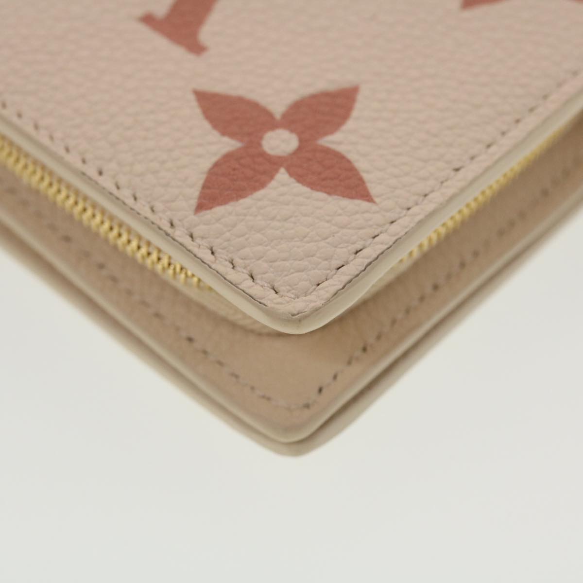 LOUIS VUITTON Monogram Empreinte Portefeuille Clare Wallet White M81927 42904A