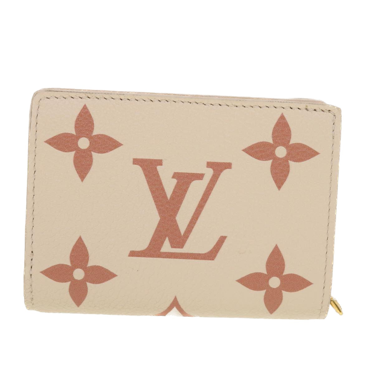 LOUIS VUITTON Monogram Empreinte Portefeuille Clare Wallet White M81927 42904A