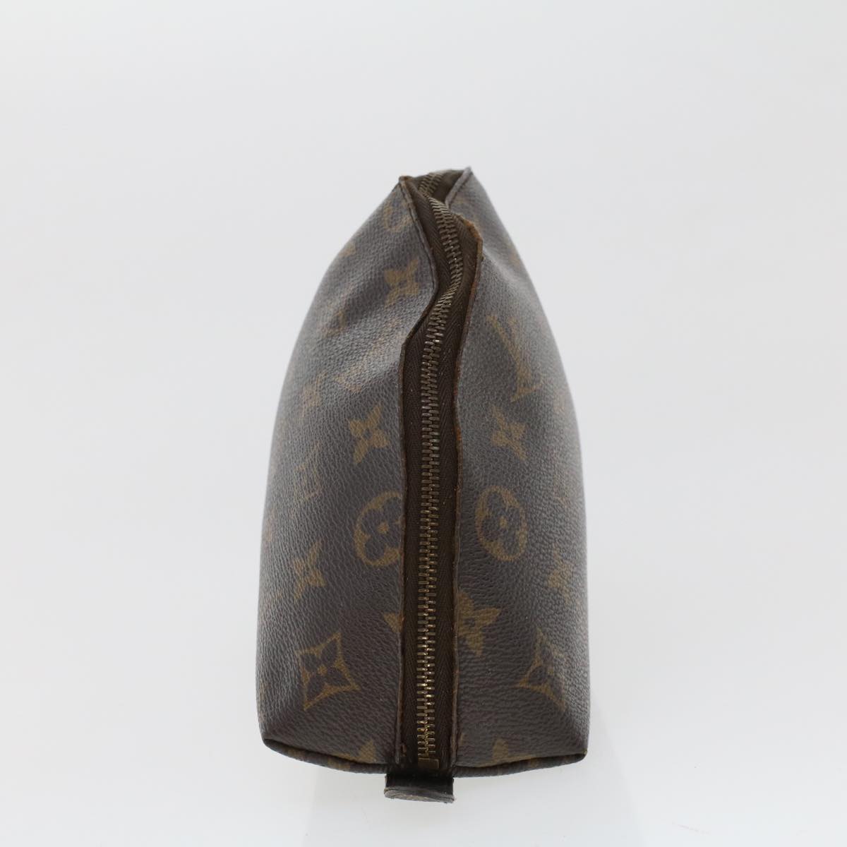 LOUIS VUITTON Monogram Trousse Demi Ronde Cosmetic Pouch M47520 LV Auth 42956