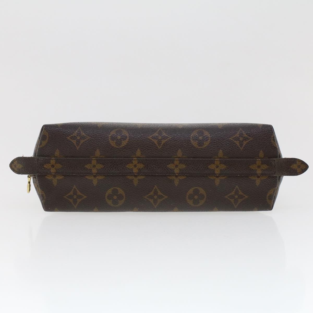 LOUIS VUITTON Monogram Trousse Demi Ronde Cosmetic Pouch M47520 LV Auth 42956