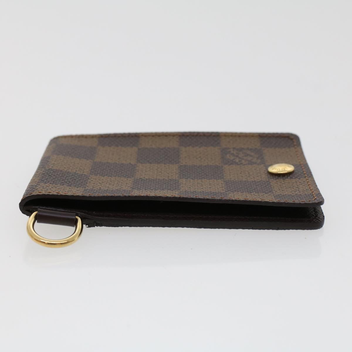 LOUIS VUITTON Damier Ebene Porte Cartes ID Bandouliere Case N60016 LV Auth 42958