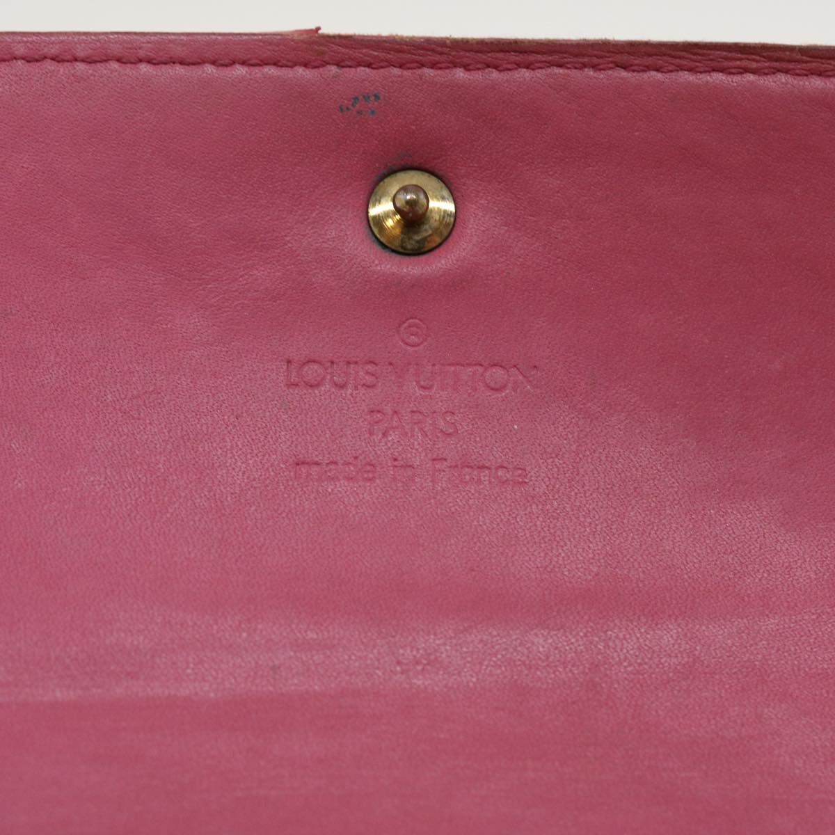 LOUIS VUITTON Vernis Porte Tresol International Long Wallet Pink M91246 LV 43022