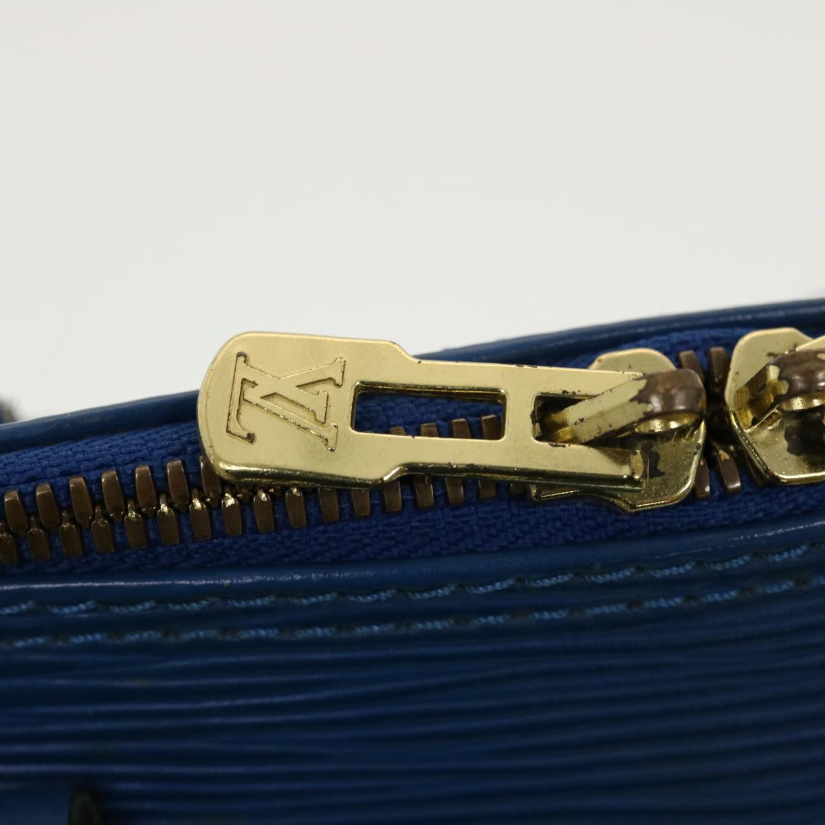 LOUIS VUITTON Epi Alma Hand Bag Toledo Blue M52145 LV Auth 43034