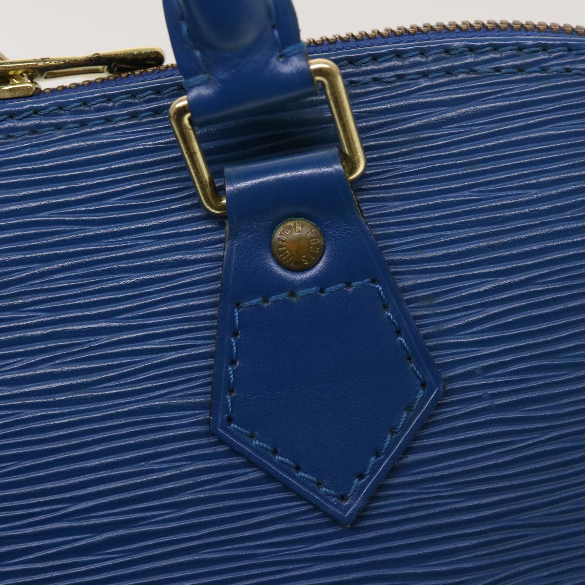 LOUIS VUITTON Epi Alma Hand Bag Toledo Blue M52145 LV Auth 43034