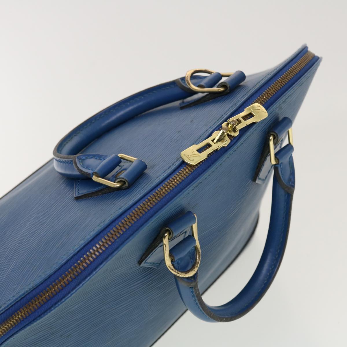 LOUIS VUITTON Epi Alma Hand Bag Toledo Blue M52145 LV Auth 43034