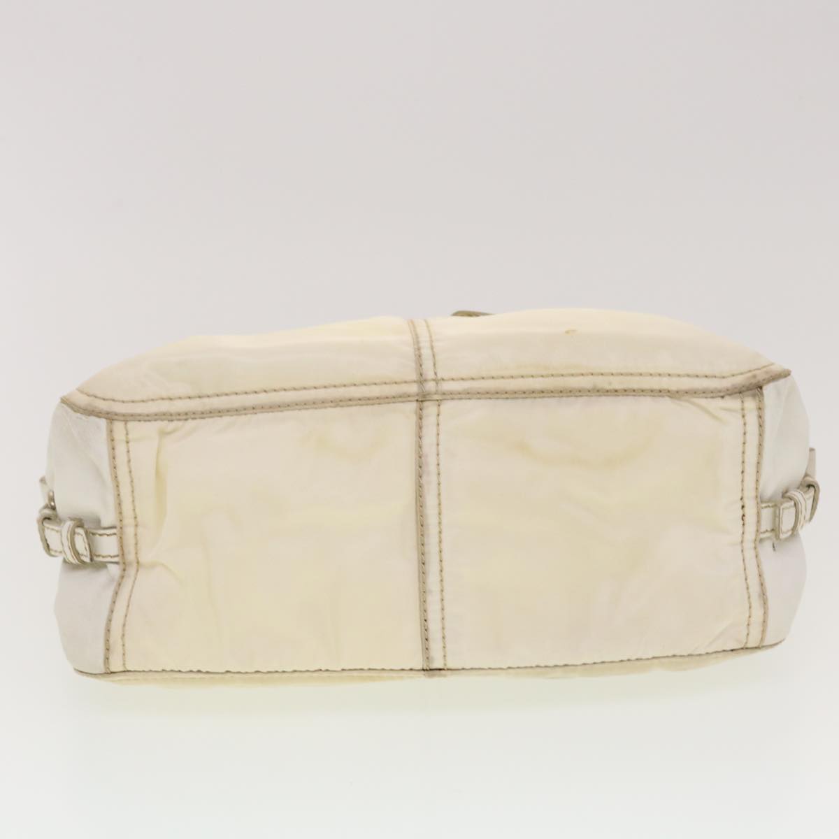 PRADA Shoulder Bag Nylon White Auth 43171