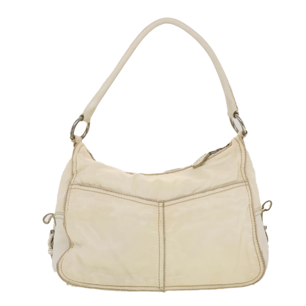 PRADA Shoulder Bag Nylon White Auth 43171 - 0