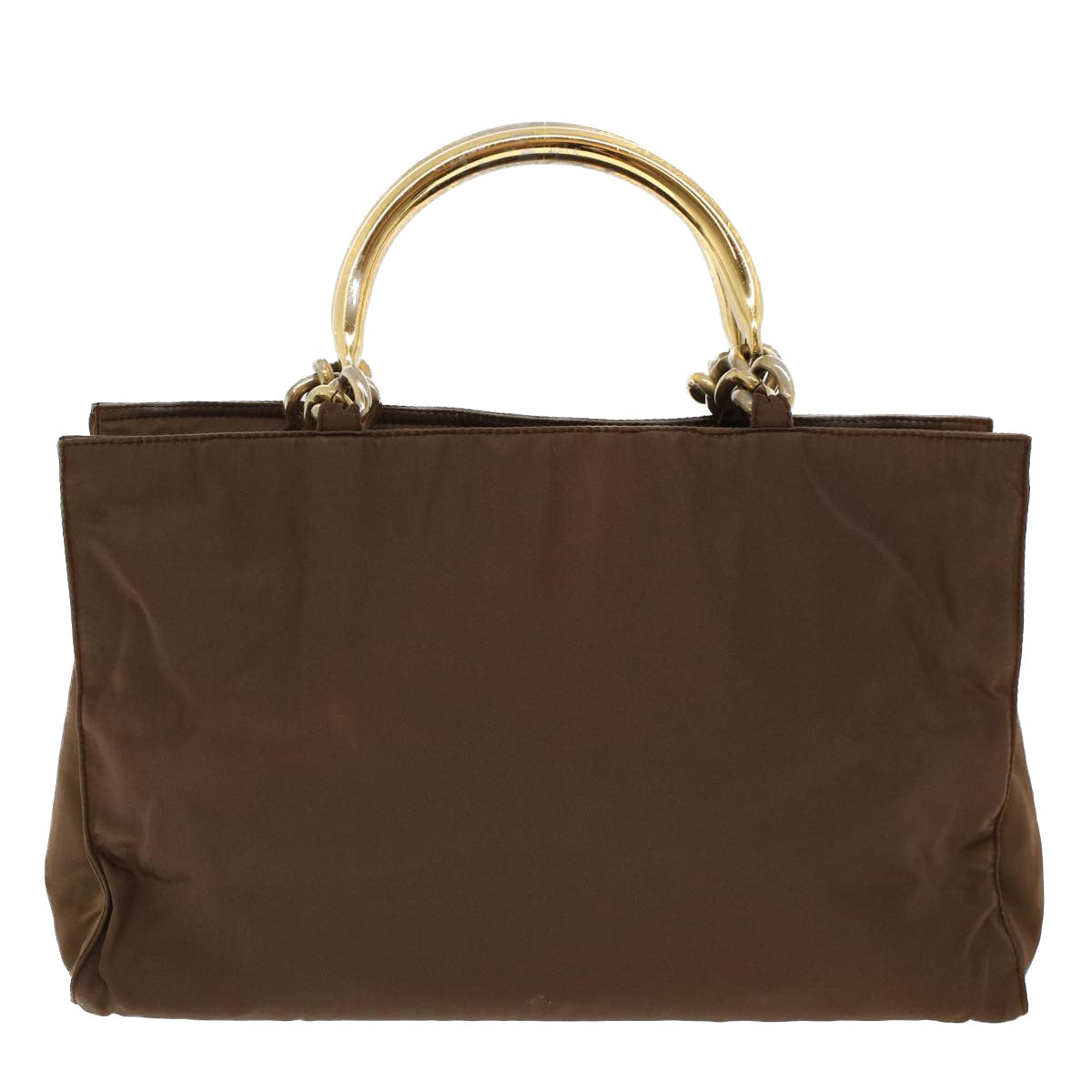 PRADA Hand Bag Nylon Brown Auth 43206 - 0