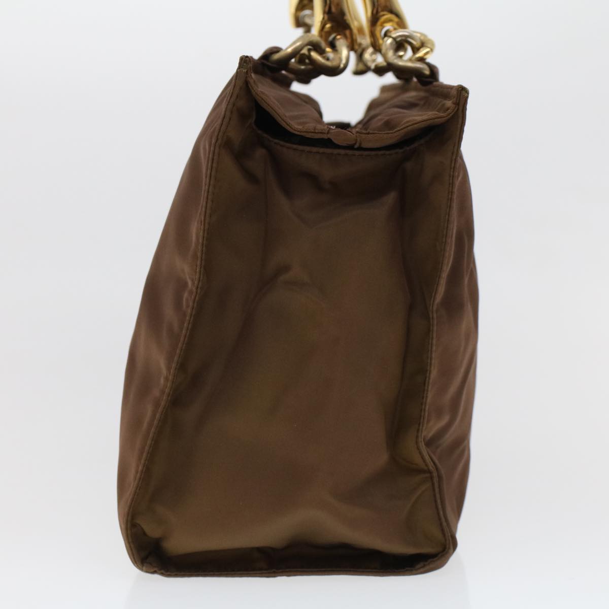 PRADA Hand Bag Nylon Brown Auth 43206