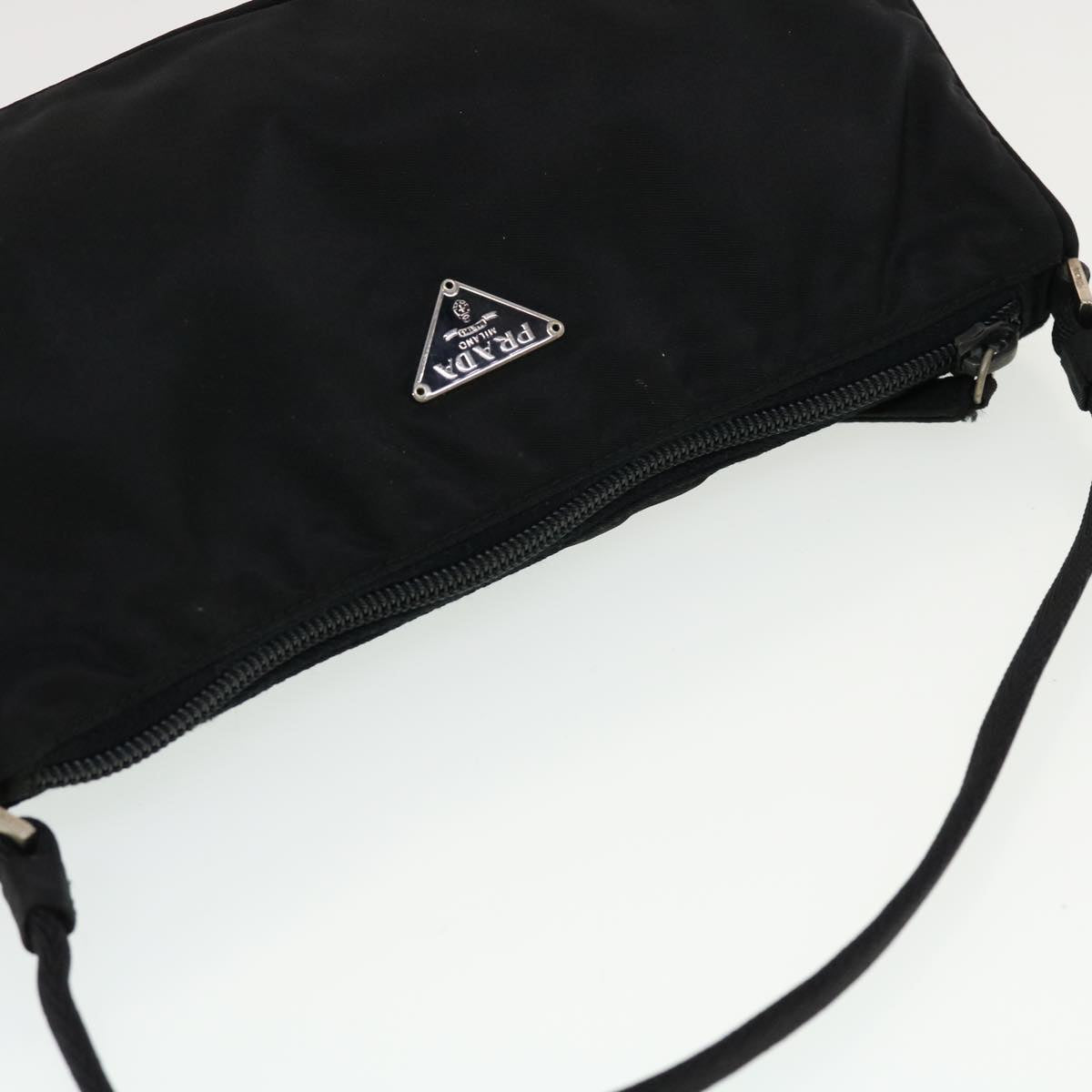 PRADA Accessory Pouch Nylon Black Auth 43219