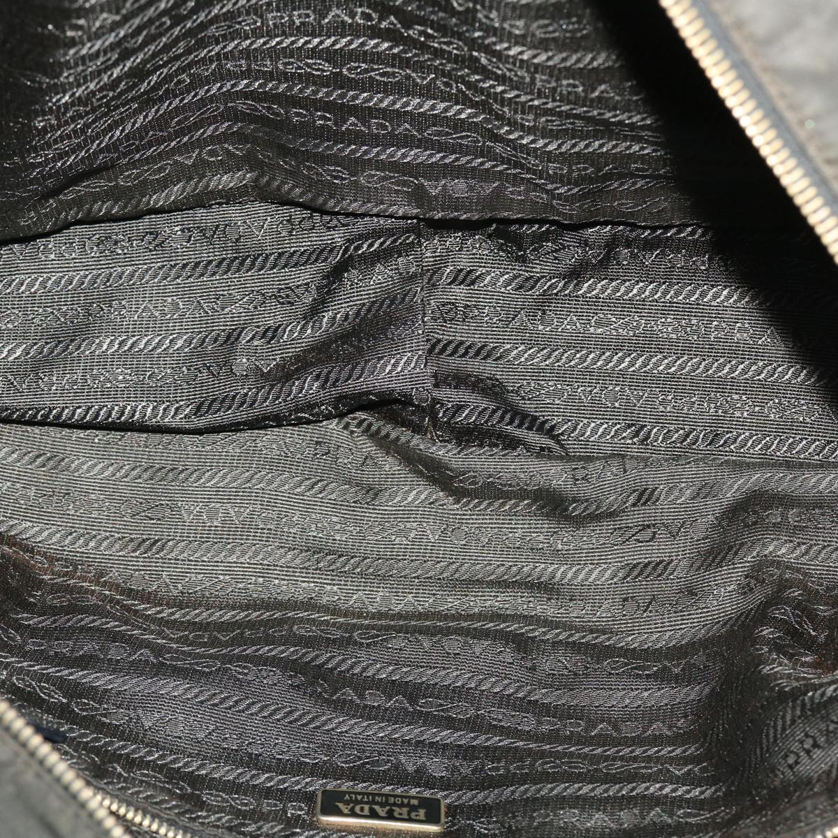 PRADA Hand Bag Nylon Black Auth 43229