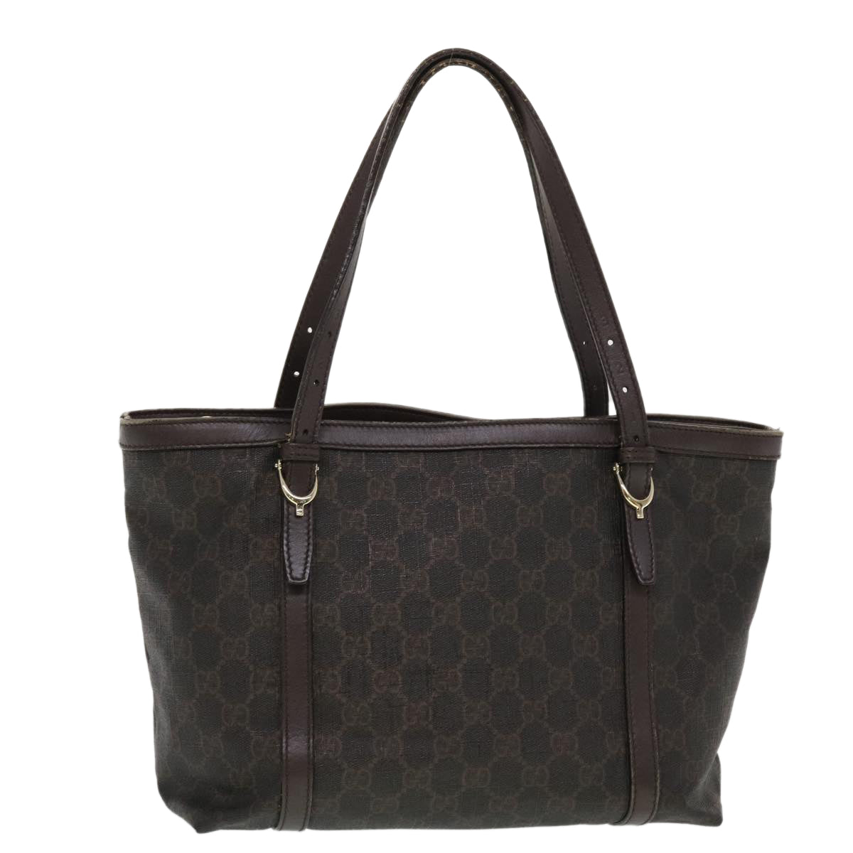 GUCCI GG Canvas Tote Bag Brown 336776 Auth 43238