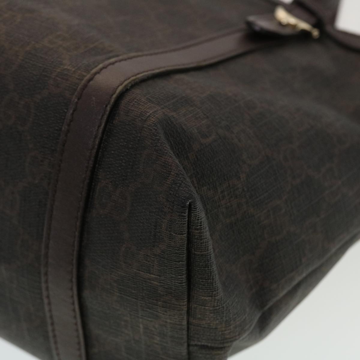 GUCCI GG Canvas Tote Bag Brown 336776 Auth 43238