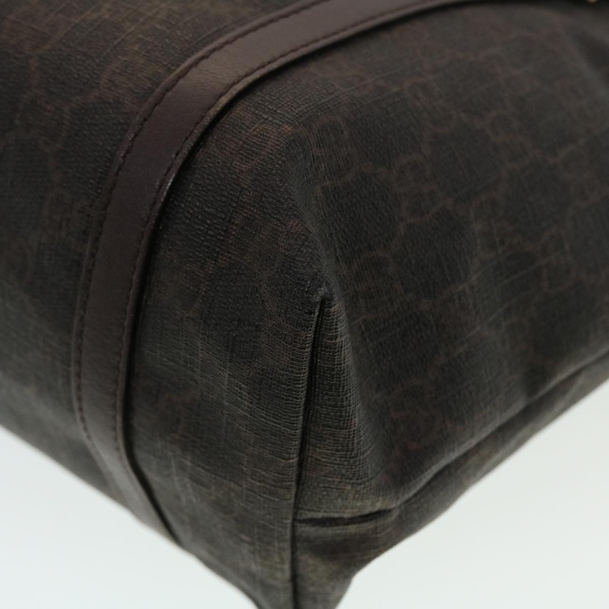 GUCCI GG Canvas Tote Bag Brown 336776 Auth 43238