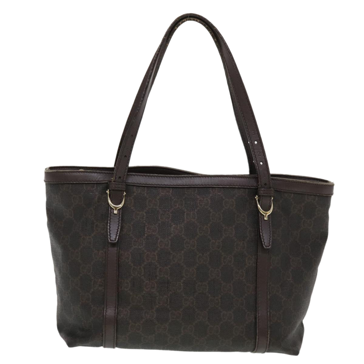 GUCCI GG Canvas Tote Bag Brown 336776 Auth 43238