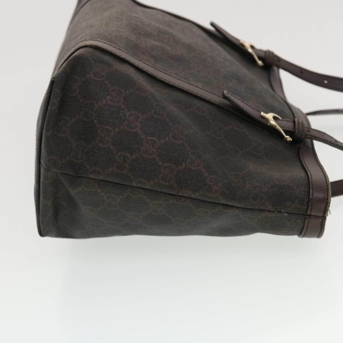 GUCCI GG Canvas Tote Bag Brown 336776 Auth 43238