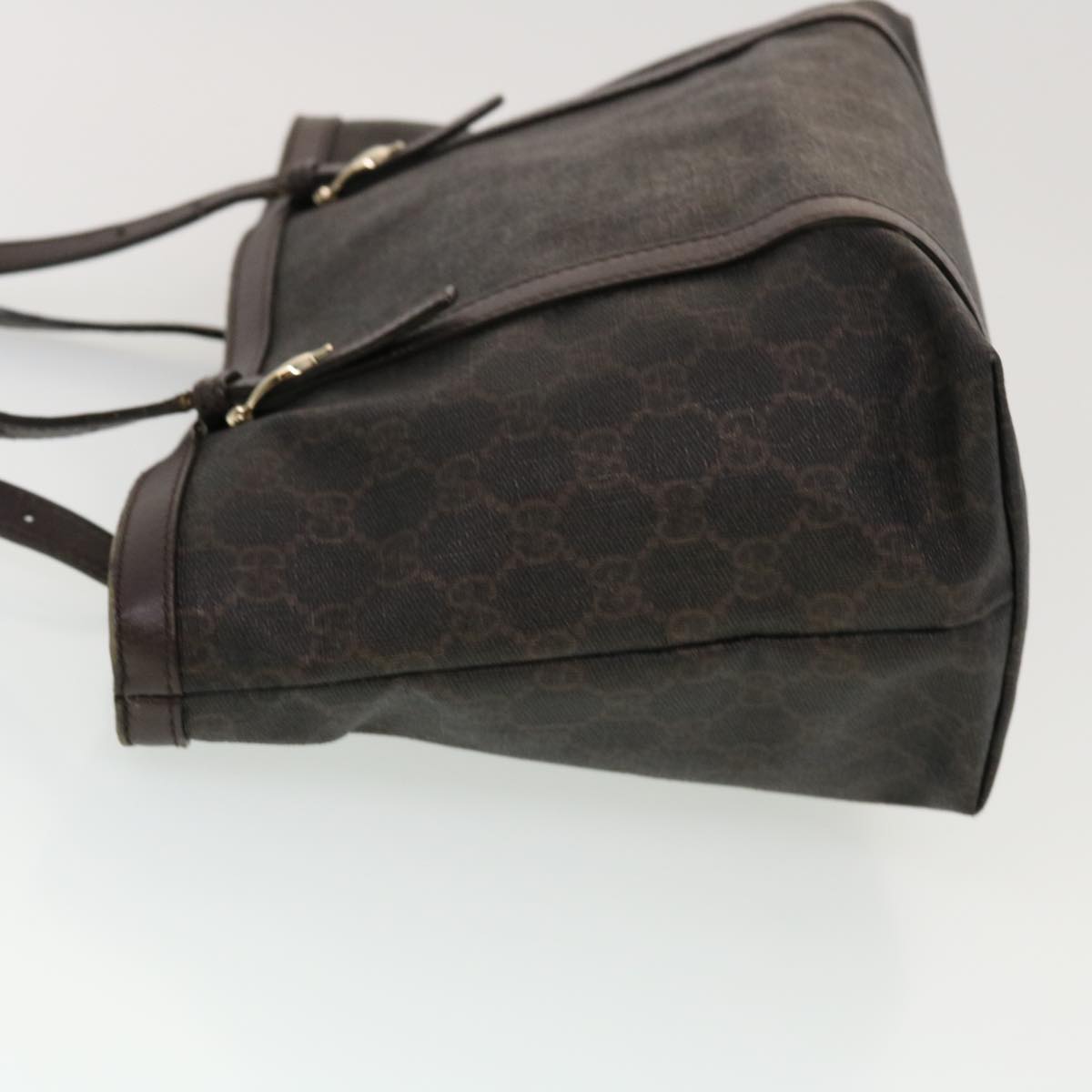 GUCCI GG Canvas Tote Bag Brown 336776 Auth 43238