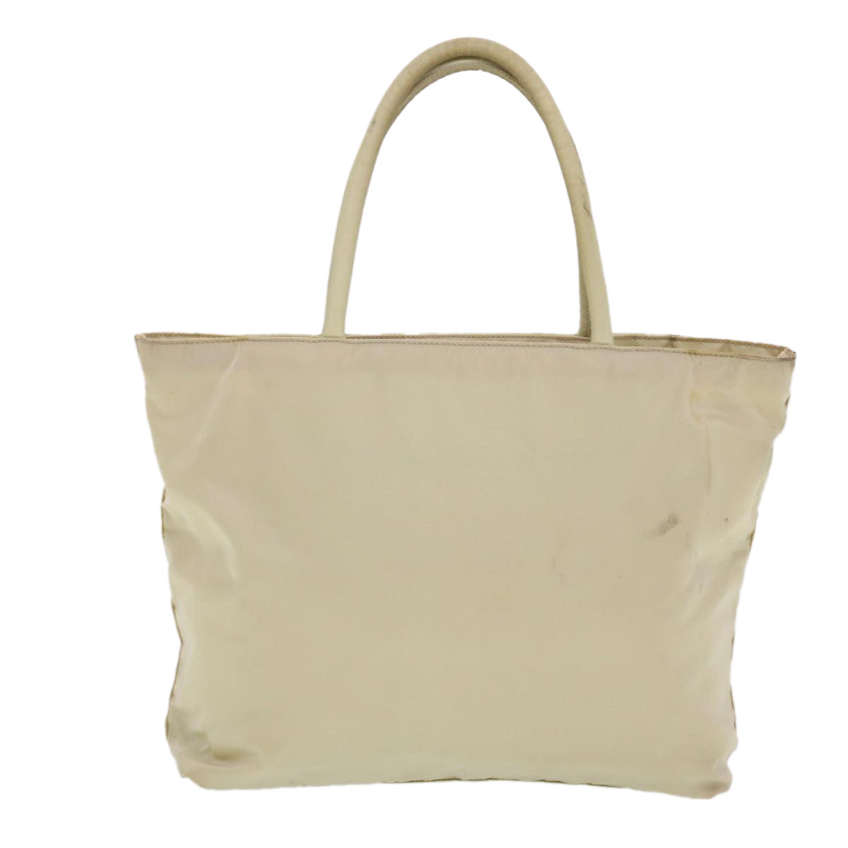PRADA Hand Bag Nylon Beige Auth 43259 - 0