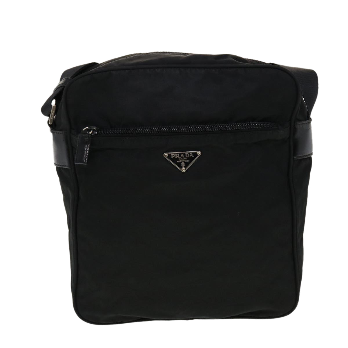 PRADA Shoulder Bag Nylon Black Auth 43262