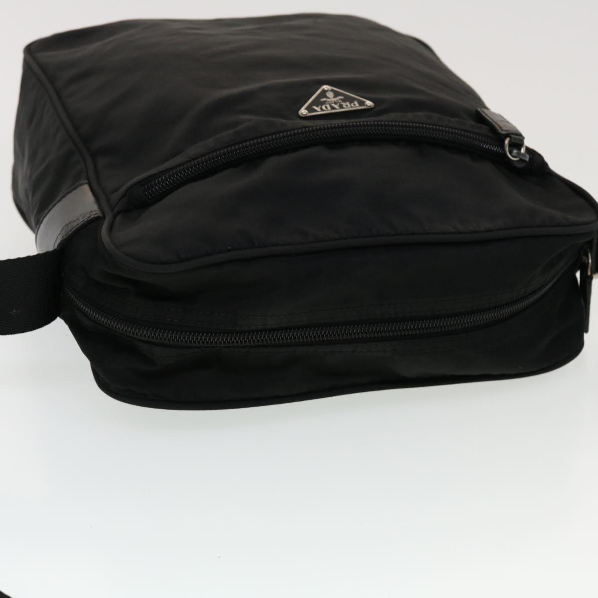 PRADA Shoulder Bag Nylon Black Auth 43262