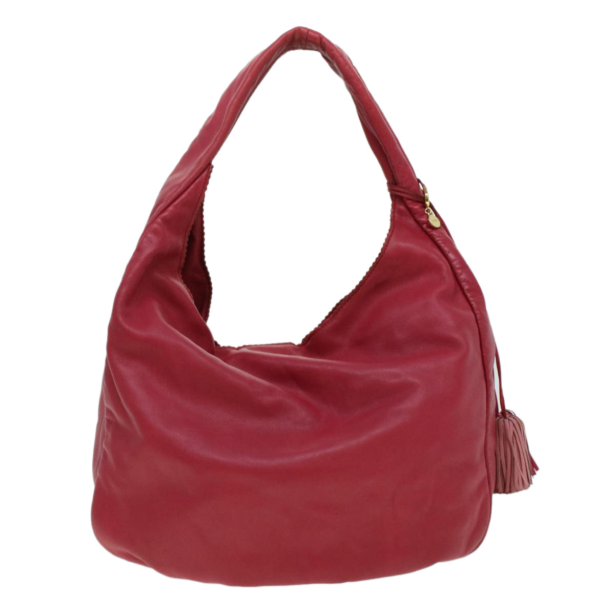 LOEWE Shoulder Bag Leather Red Auth 43268