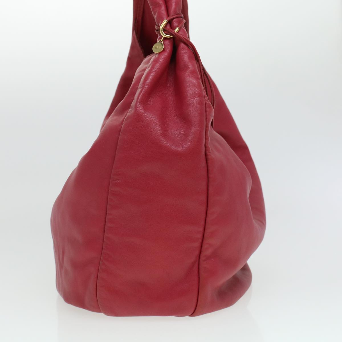 LOEWE Shoulder Bag Leather Red Auth 43268