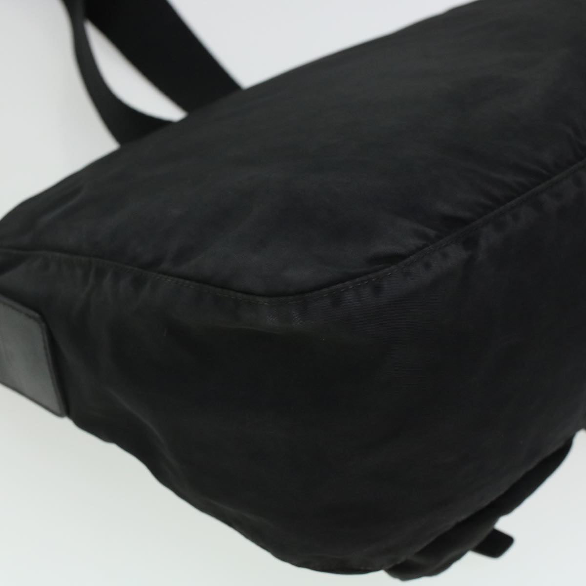 PRADA Shoulder Bag Nylon Black Auth 43280