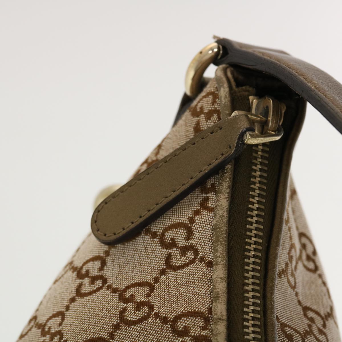 GUCCI GG Canvas Shoulder Bag Beige 269959 Auth 43302