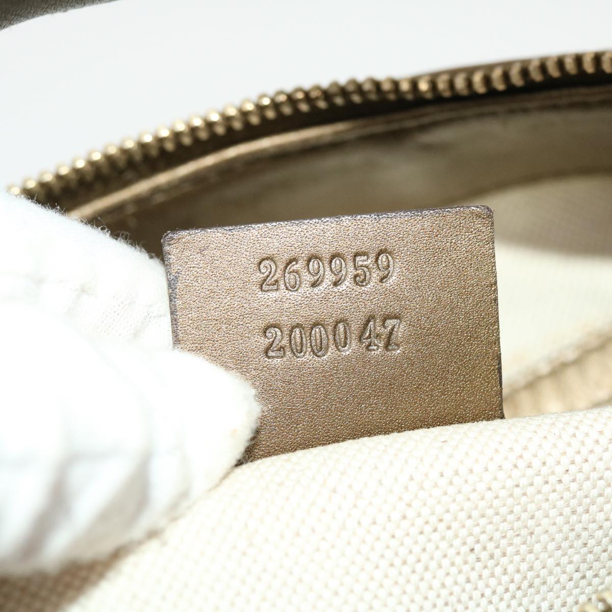 GUCCI GG Canvas Shoulder Bag Beige 269959 Auth 43302