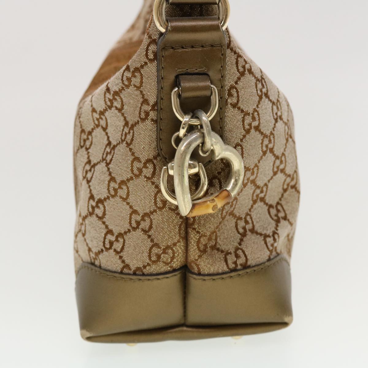 GUCCI GG Canvas Shoulder Bag Beige 269959 Auth 43302