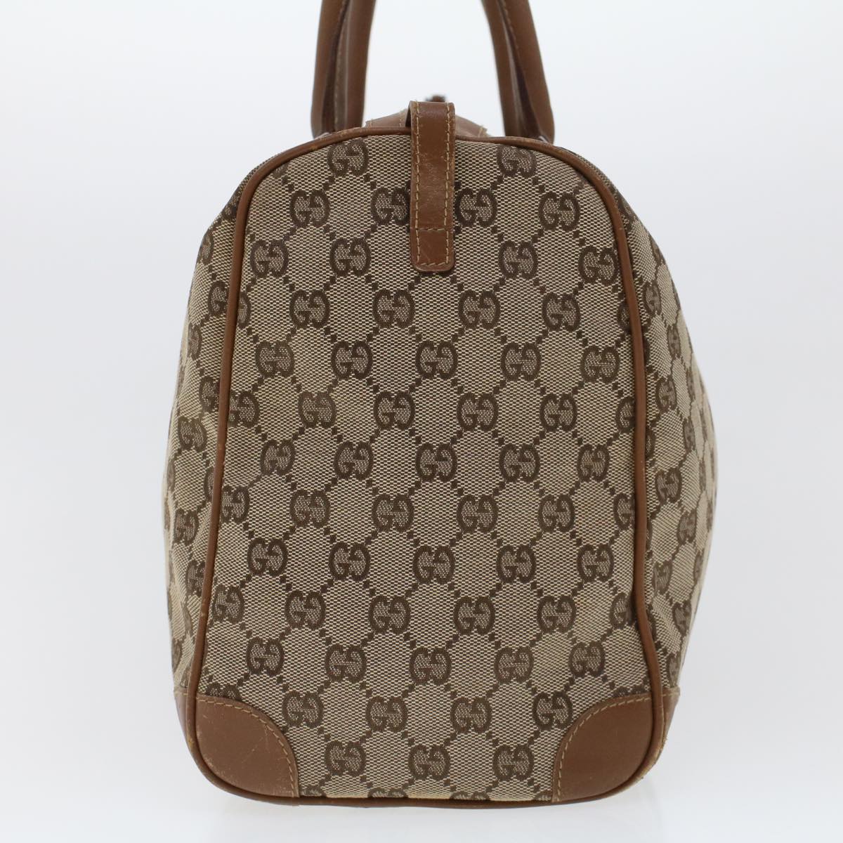 GUCCI GG Canvas Web Sherry Line Boston Bag Beige Red 2122.000.5301 Auth 43326