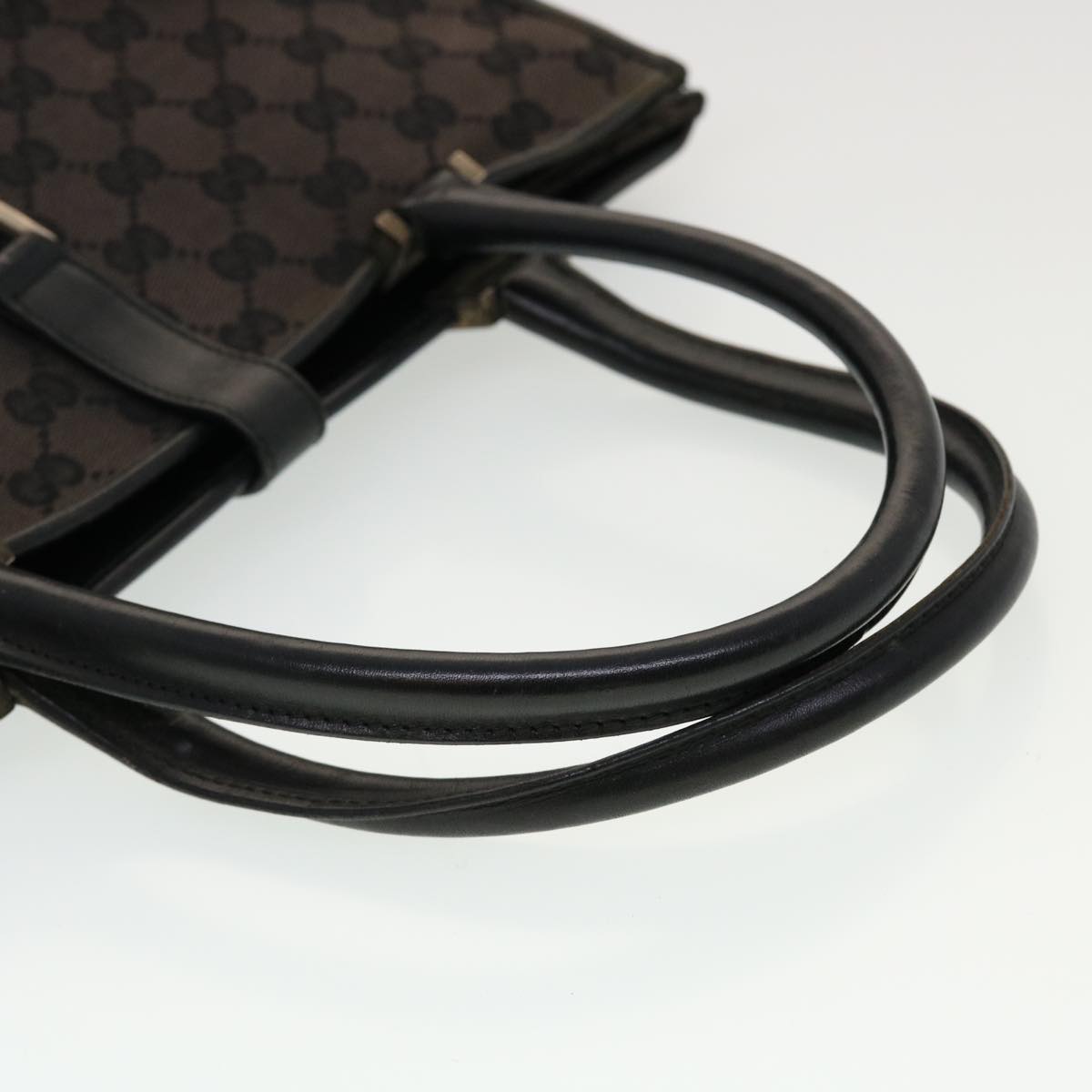 GUCCI GG Canvas Jackie Hand Bag Brown 0021064 Auth 43332