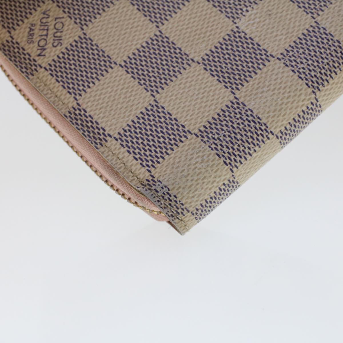 LOUIS VUITTON Damier Azur Zippy Wallet Long Wallet N63503 LV Auth 43342