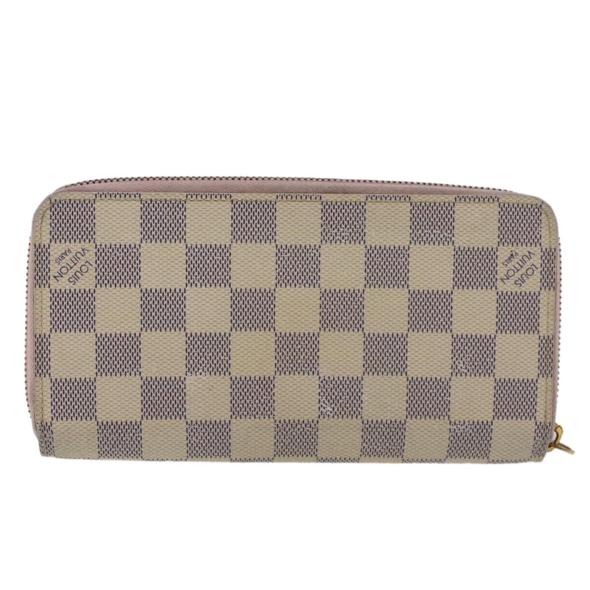 LOUIS VUITTON Damier Azur Zippy Wallet Long Wallet N63503 LV Auth 43342 - 0